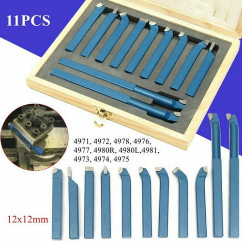 12x12mm Carbide Tip Tipped Cutter Tool Bit Cutting Set for Metal Lathe