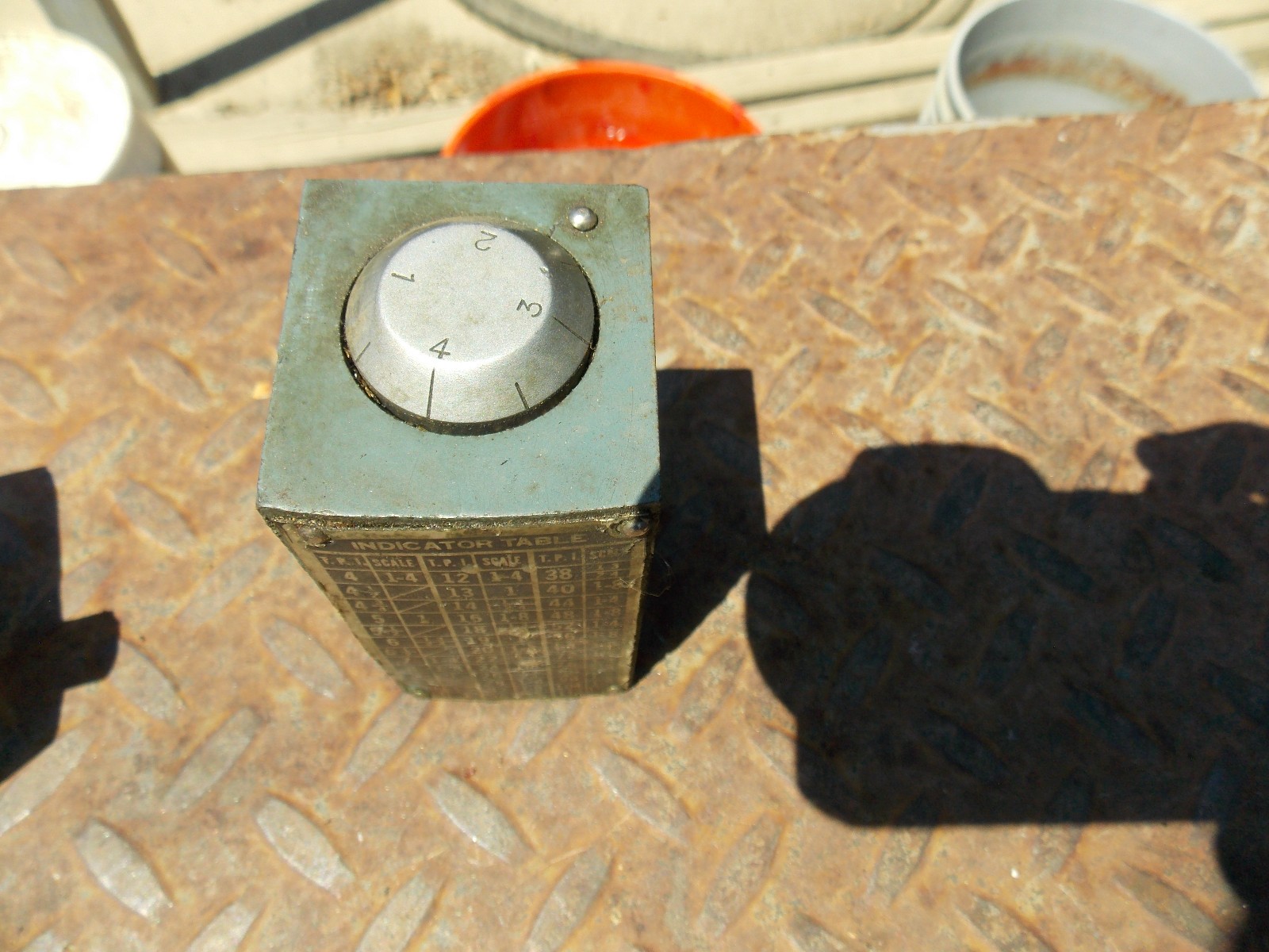 LATHE THREAD DIAL WITH THREAD CHART large lathe brand unknown MAYBE GRIZZLY