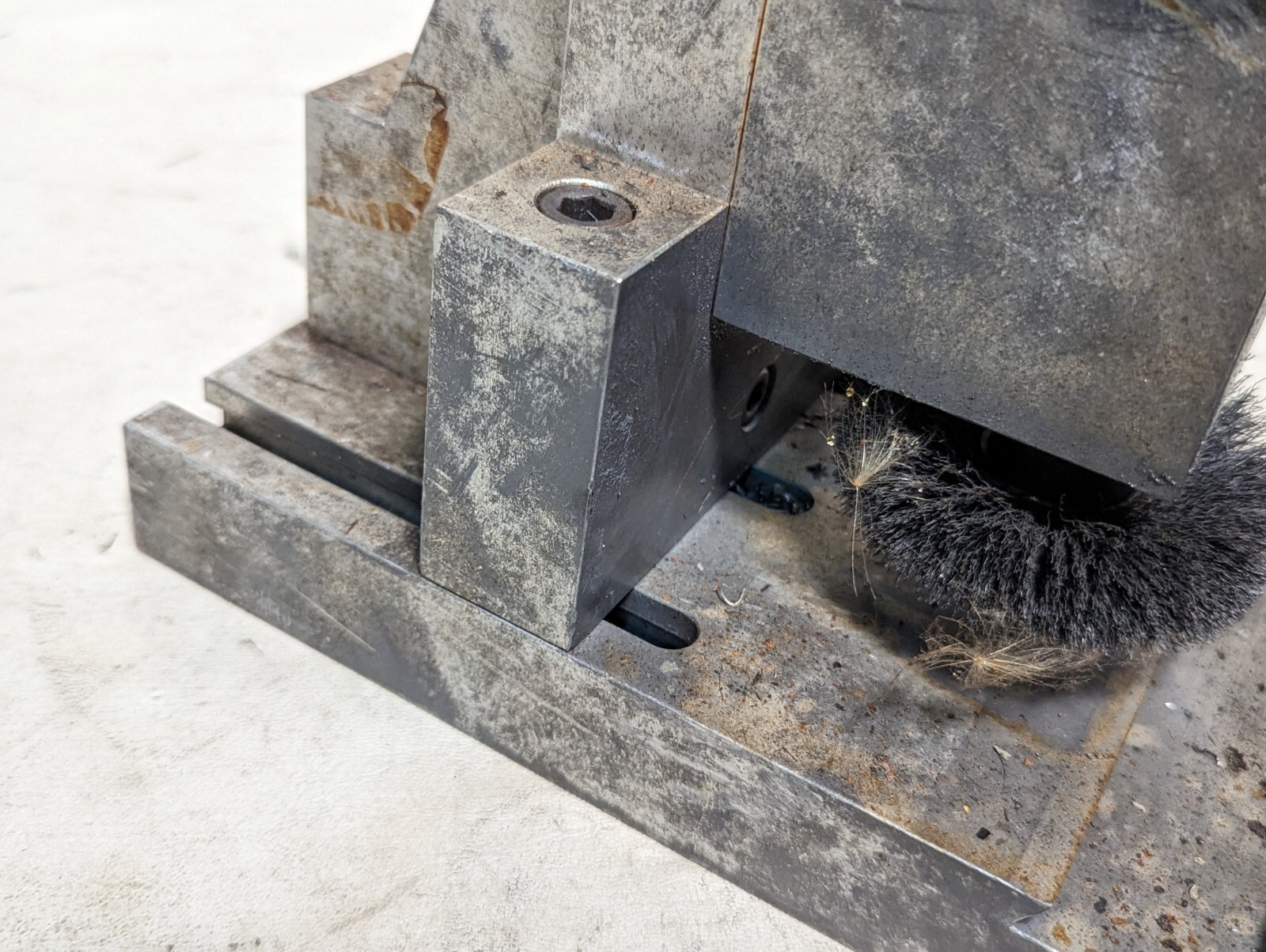 Custom-made pass-through deburrer/polisher, adjustable, as pictured