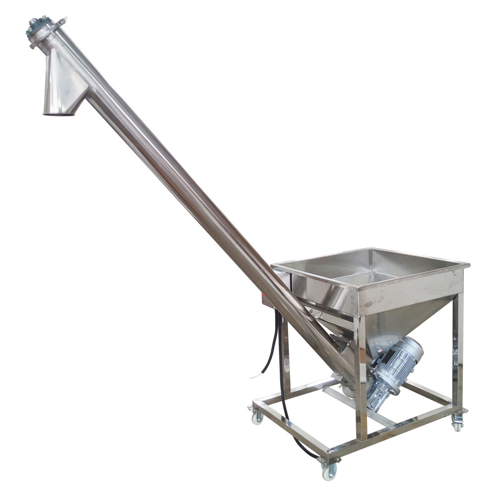 Electric Screw Conveyor Feeder Auger Hopper 1.7m Height 220V 1.1KW Single-phase