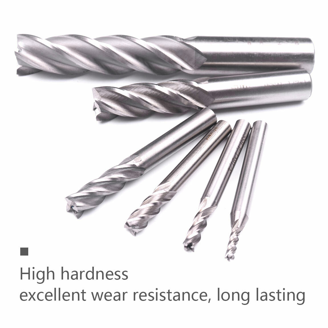 High-Speed Steel 4 Flute End Mills Kit – CNC Milling Cutter 1/8″-5/8″ for Metal