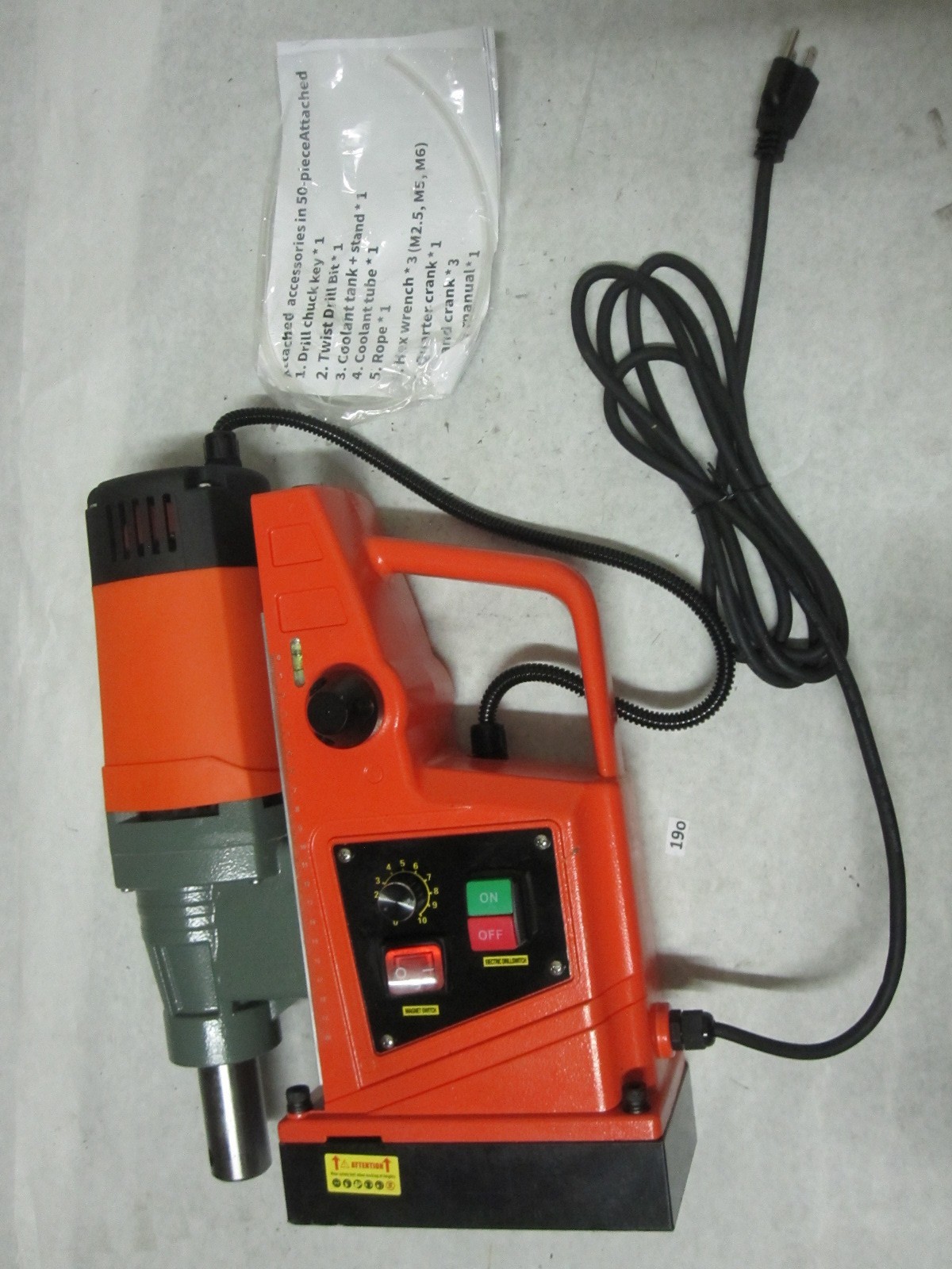 BARE 1550W Electric Drilling Machine Magnetic Drill Press Boring Power Drill