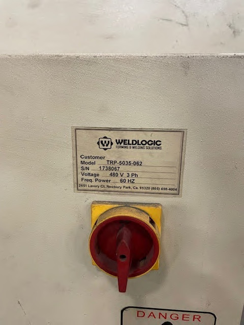 Weldlogic Model TRP-5035-062 CNC Plate bender Roll tube roller