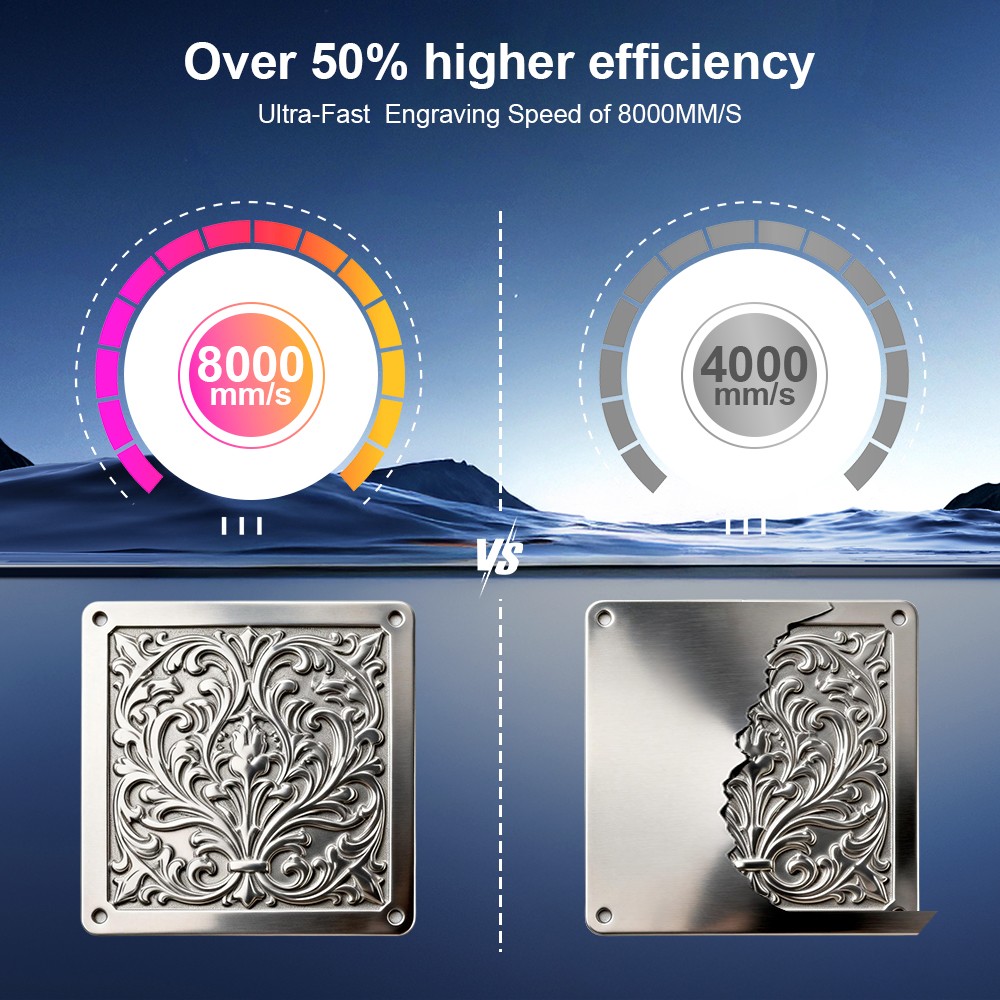 Scotle 2.5D 60W JPT Mopa Fiber Laser Marking Machine Metal Deep/Relief Engraving