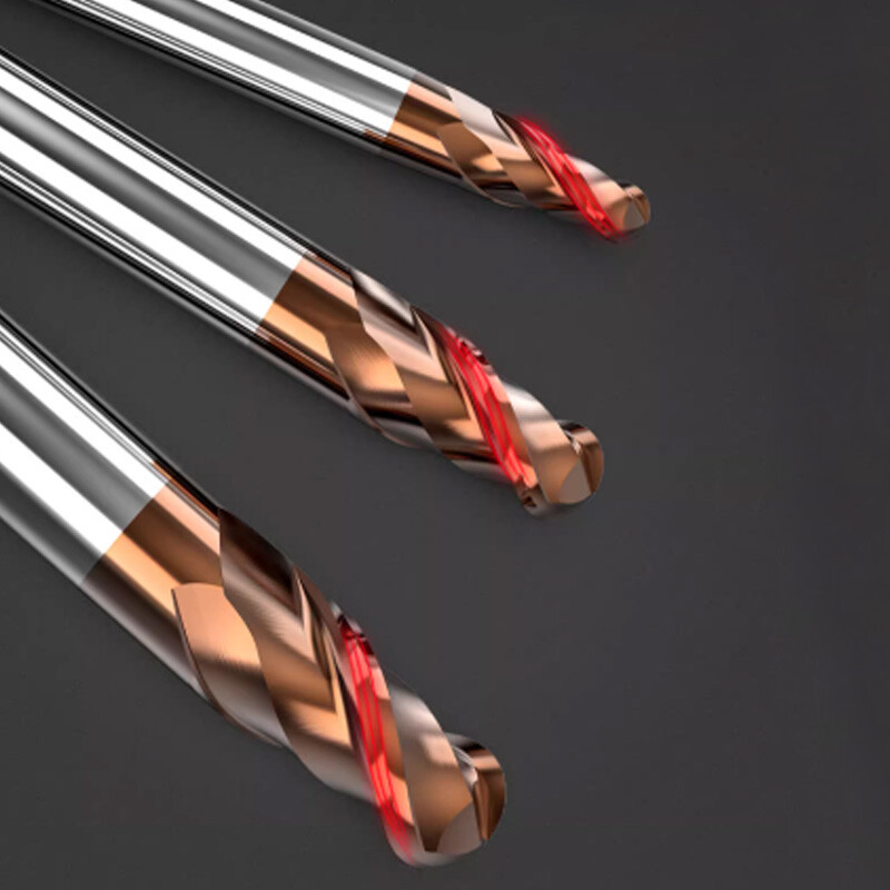 Solid Carbide Ball Nose End Mill R0.5 – R7 2 Flute HRC=55° Milling Cutter TICN