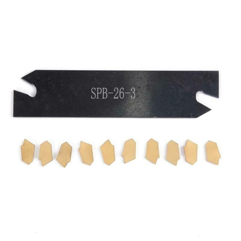 Carbide Lathe Cutting Grooving Blade Cut-Off Parting Tool Holder Wear Resistant