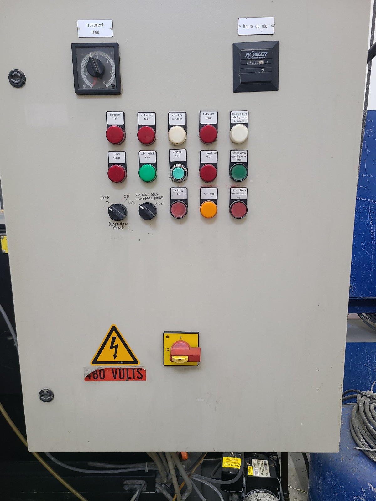 ROSLER Z-800 Centrifuge for removing mud from vibratory tumbler rinse water