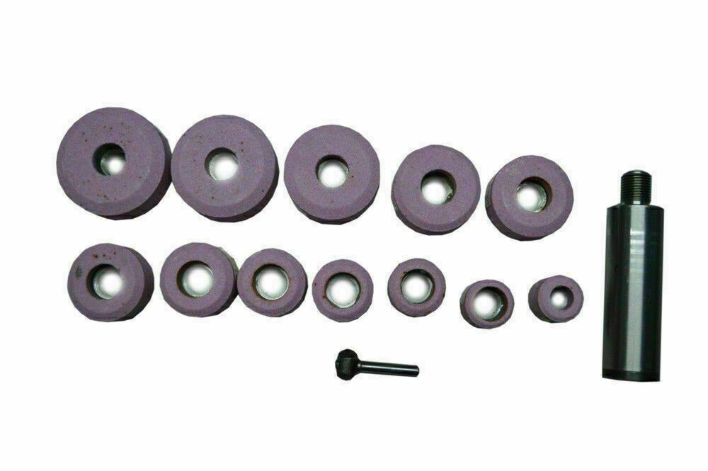 SIOUX VALVE SEAT PINK GRINDING WHEELS SET 12 PCS STONE HOLDER STAR DRIVE 11/16″F