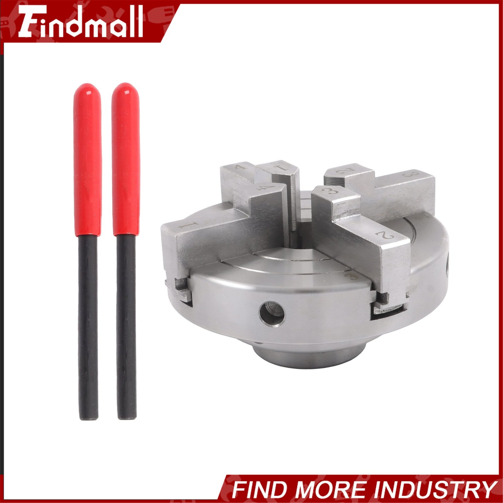 Findmall 4 Inch 4 Jaw Lathe Chuck Set 1×8 TPI Self Centering Chuck