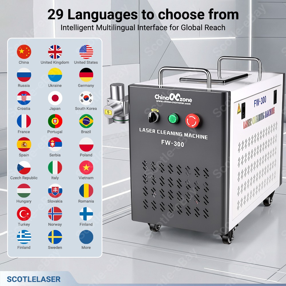 JPT 300W Pulsed Laser Cleaning Machine F Cleaning Furniture/Paint/pavement/Stone