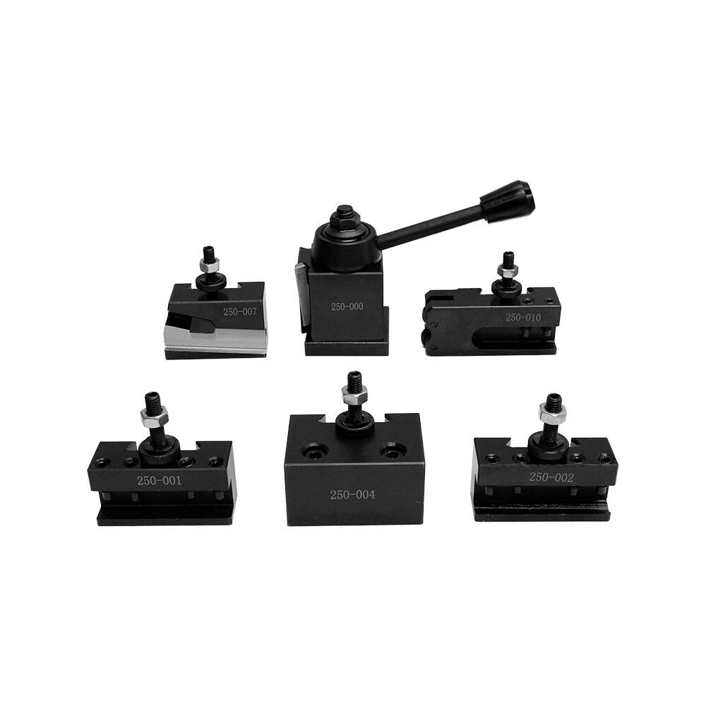 Up To 8″ Lathe OXA Wedge Type Quick Change Tool Post Set CNC #000 Knurling