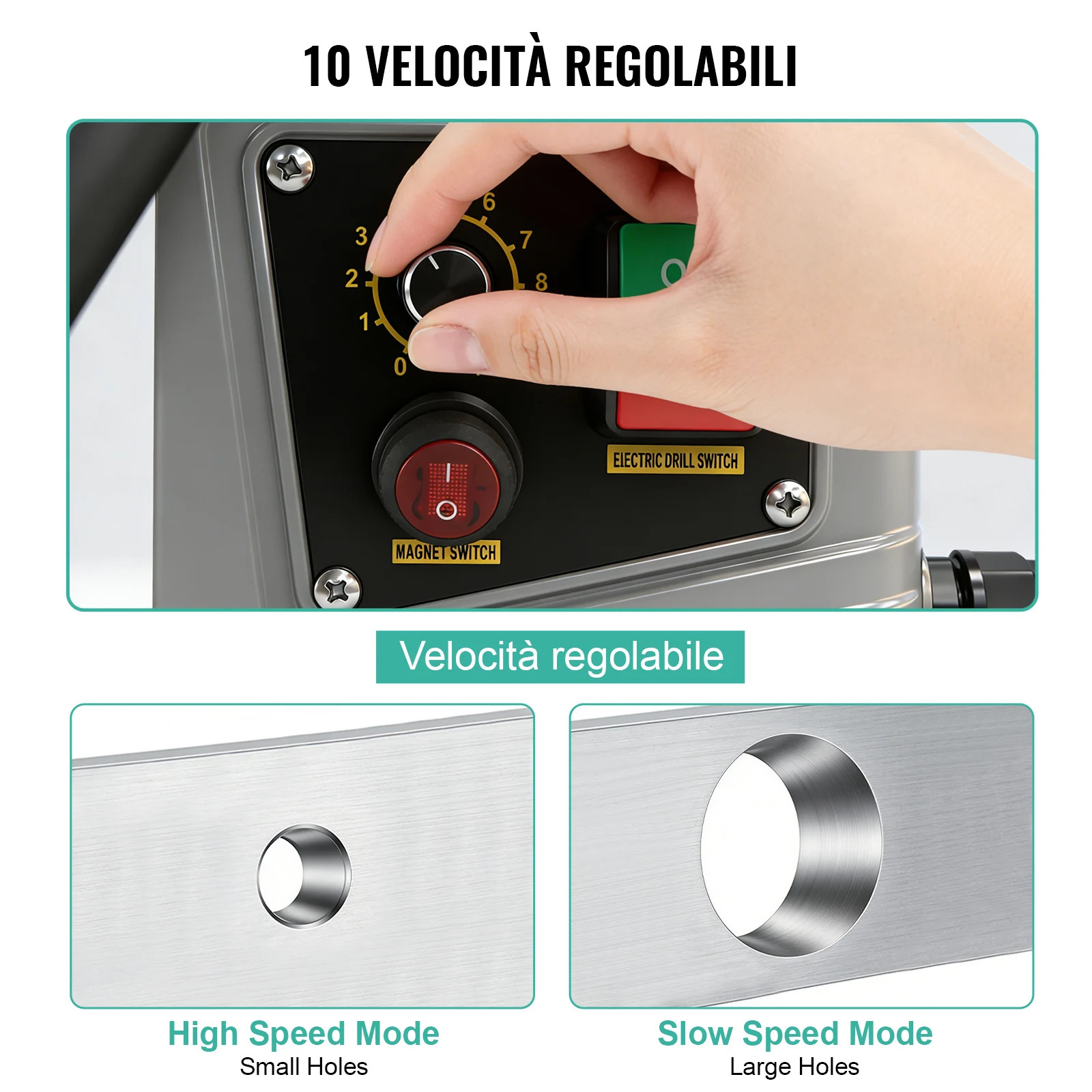 110V 1450W/1550W 1.57/2″ Electric Drilling Magnetic Press Boring Diameter Drill