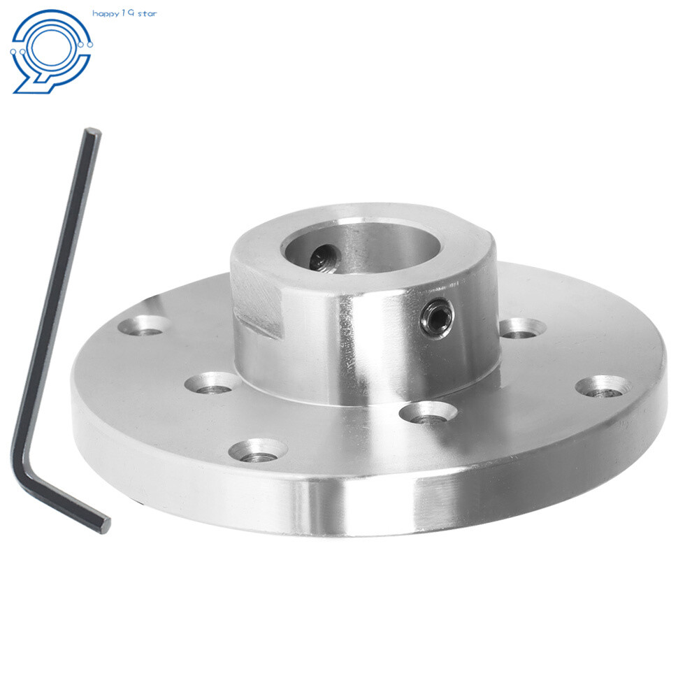 1Inch x 8tpi Threaded With Set Screws & 4 Inch Steel Wood Lathe Face Plate