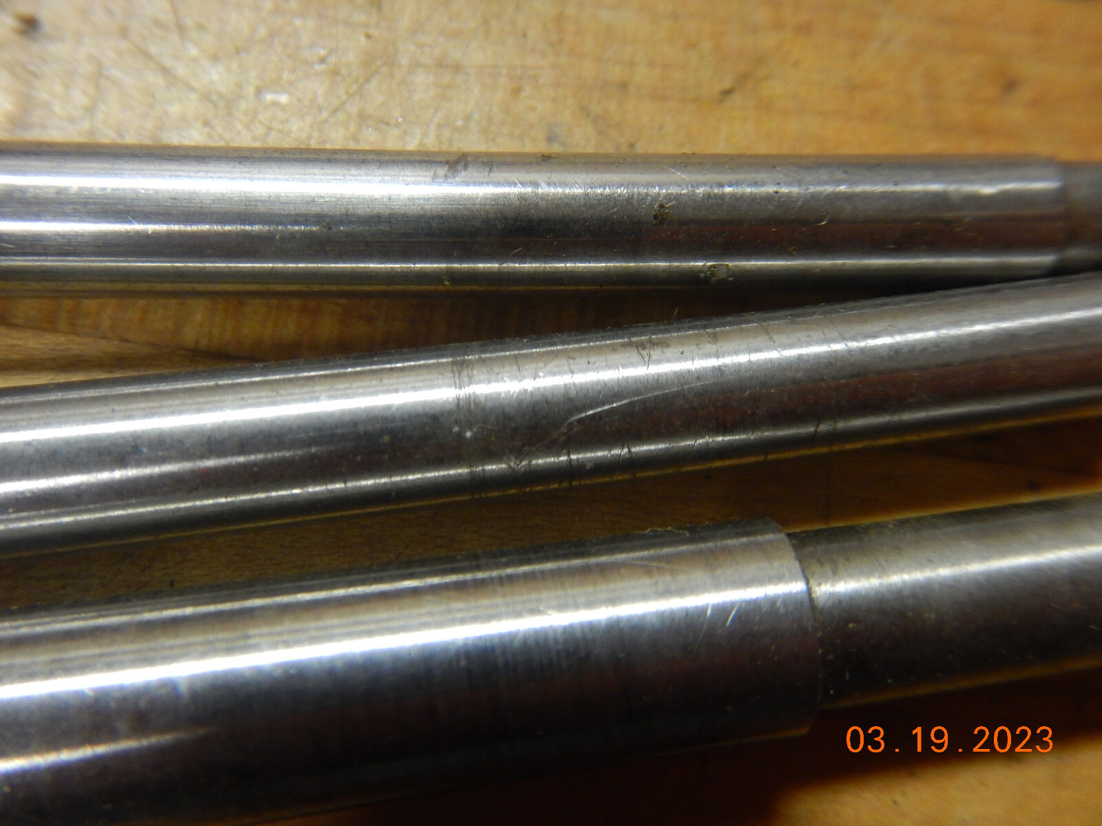 3 GRINDING METAL LATHE MANDRELS BROWN AND SHARPE NO NAME 1/4 3/8
