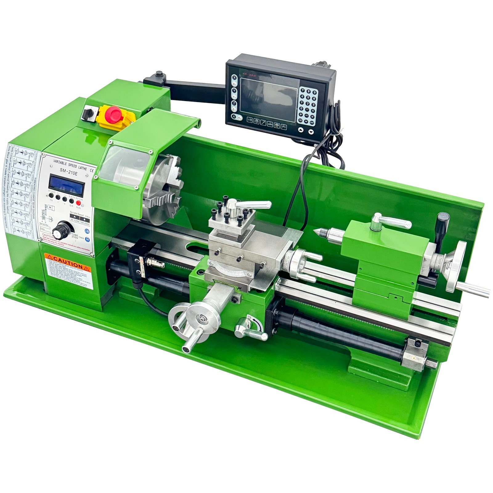 8”*16” Precision Instrument Metal Lathe Bench with Digital Grating Scale 110V