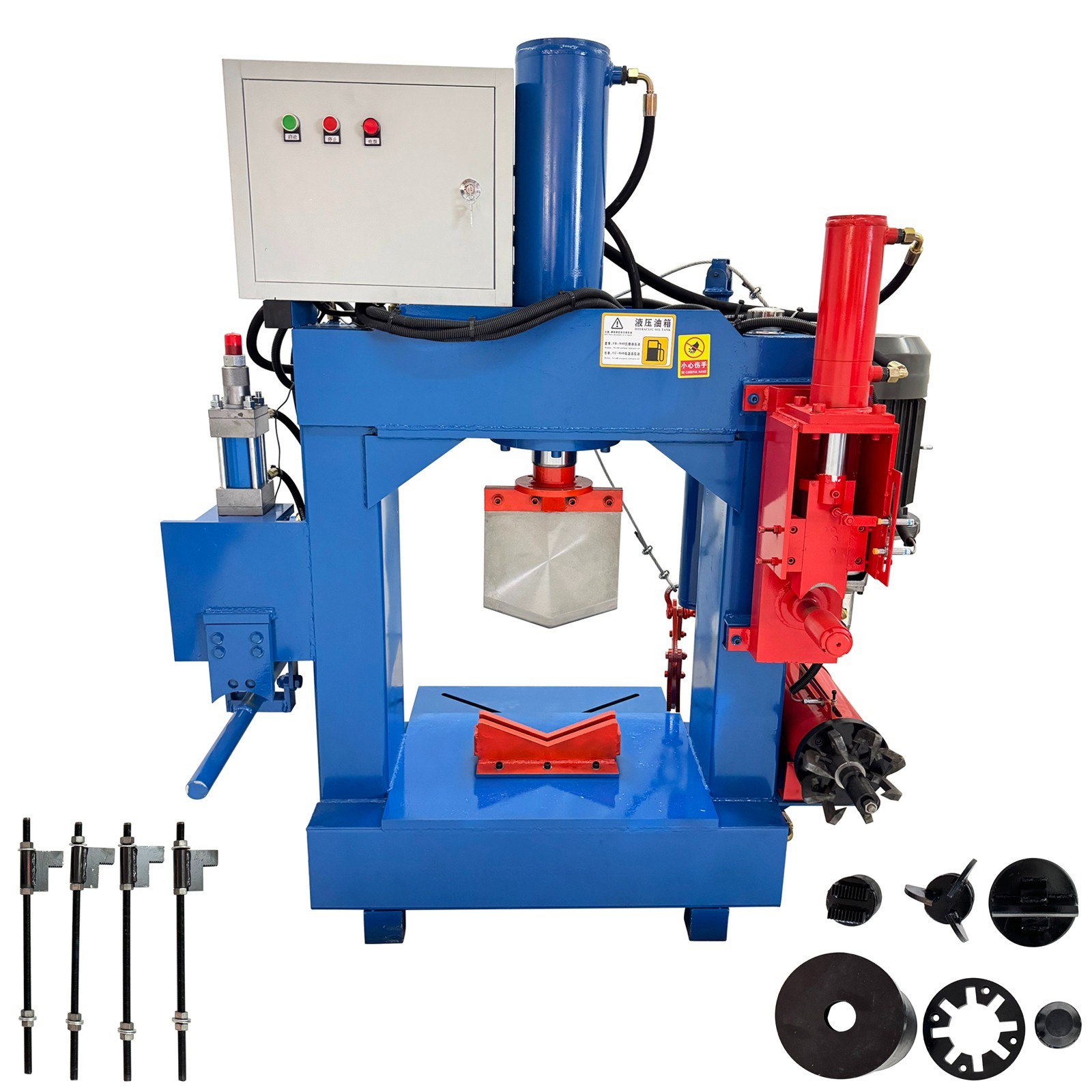 220V 3PH 5-in-1 60 Ton Hydraulic Copper Extractor Motor Stator Recycling Machine