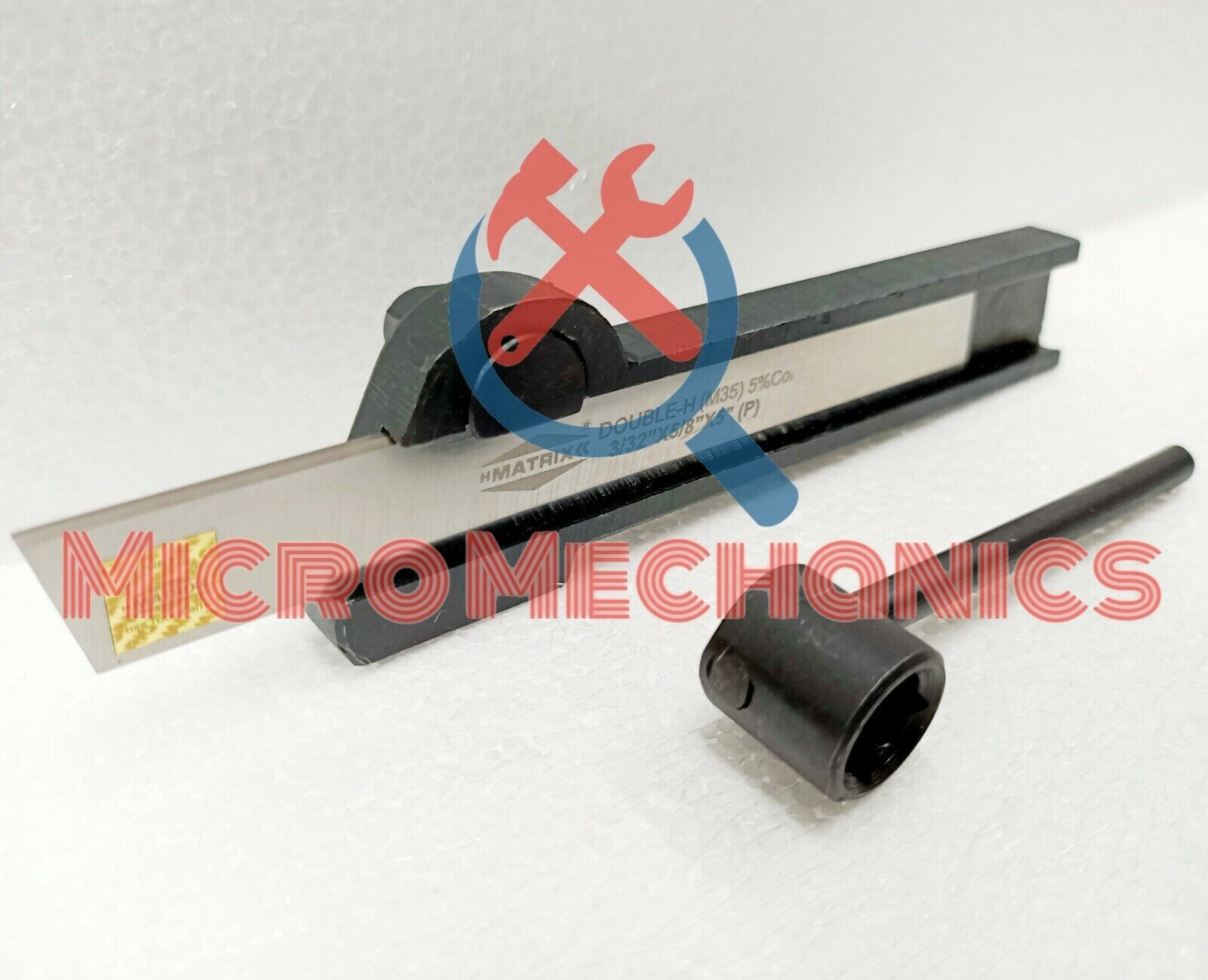 LATHE CUT OFF PARTING TOOL HOLDER 3/8″x 7/8″x 5″ + M35 HSS BLADE 3/32”x 5/8”x 5”