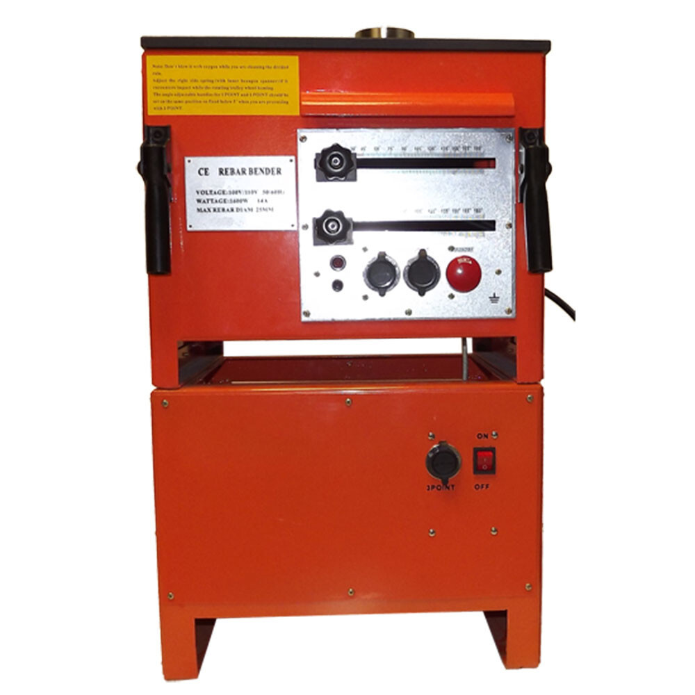 Electric Rebar Bender Bending Machine Table Bends 1″(25MM) Rebar Cutter Cuttting