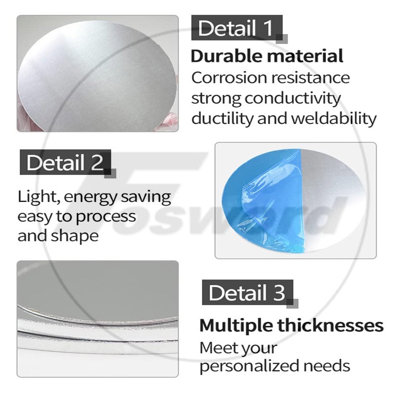 Aluminium Blank Discs Round Metal Plates Diameter 50mm-300mm Thickess 0.5mm-10mm