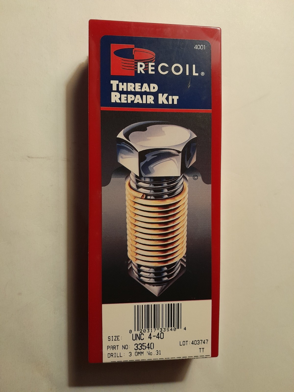 #4-40 THREAD REPAIR KIT 18-8 STAINLESS STEEL FRACTIONAL 12 Piece kit