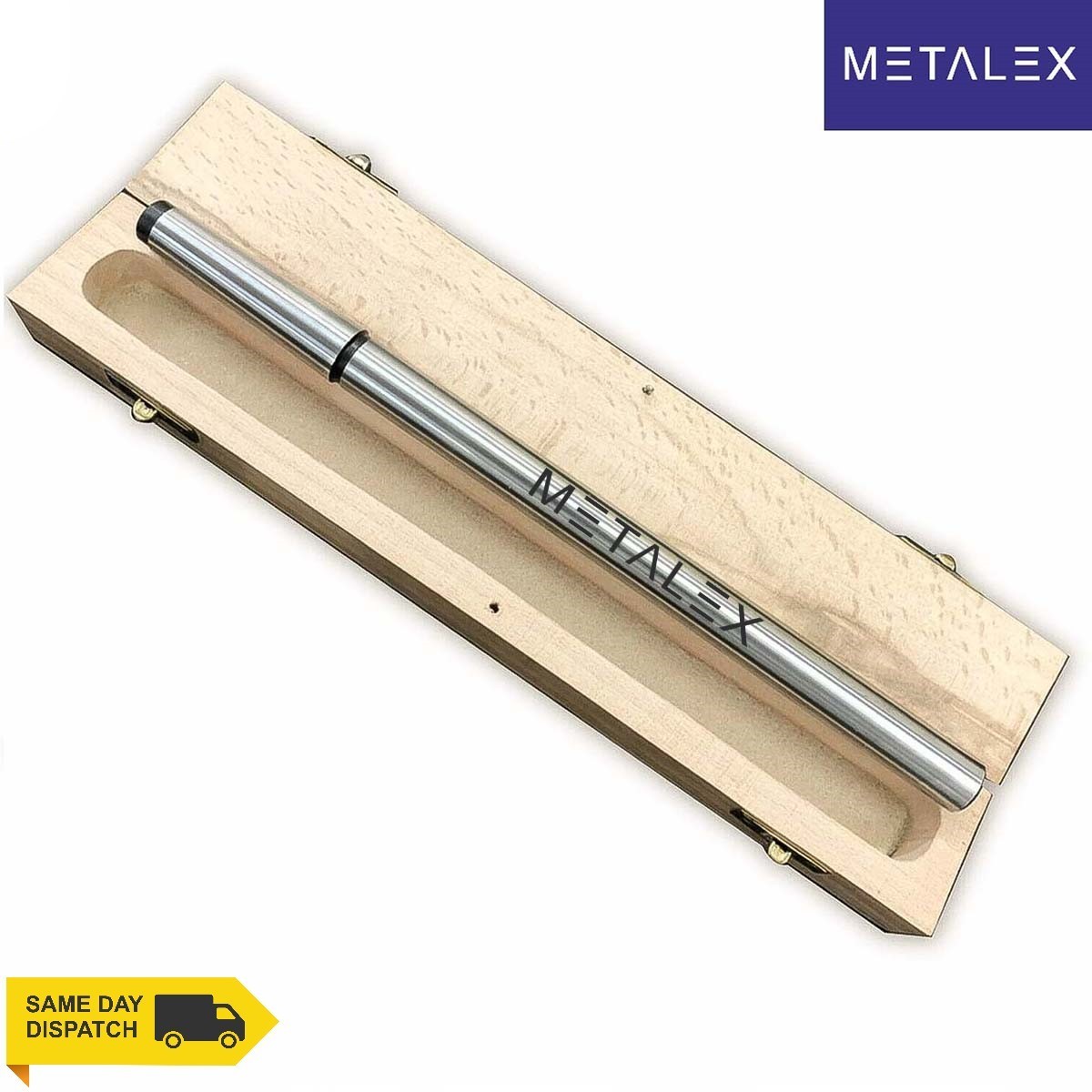 MT3 Lathe Alignment Test Bar Mandrel OAL 13-3/16″ Alloy Steel 335mm WOODEN BOX