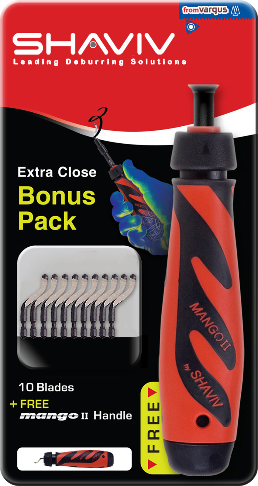 Shaviv 29249 Set B W/Mango Ii Handle HSS for Extra Close Work 10pcs B10 HSS