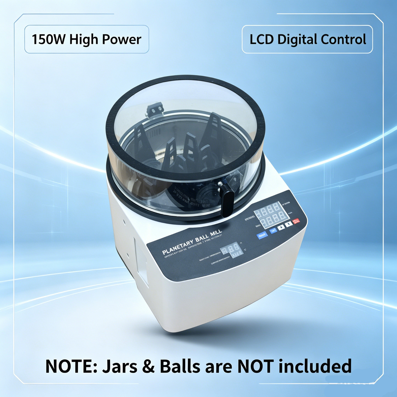 Lab Planetary Ball Mill 110V 150W Desktop Mini High-Speed 100mL x 4 Grinding Mac