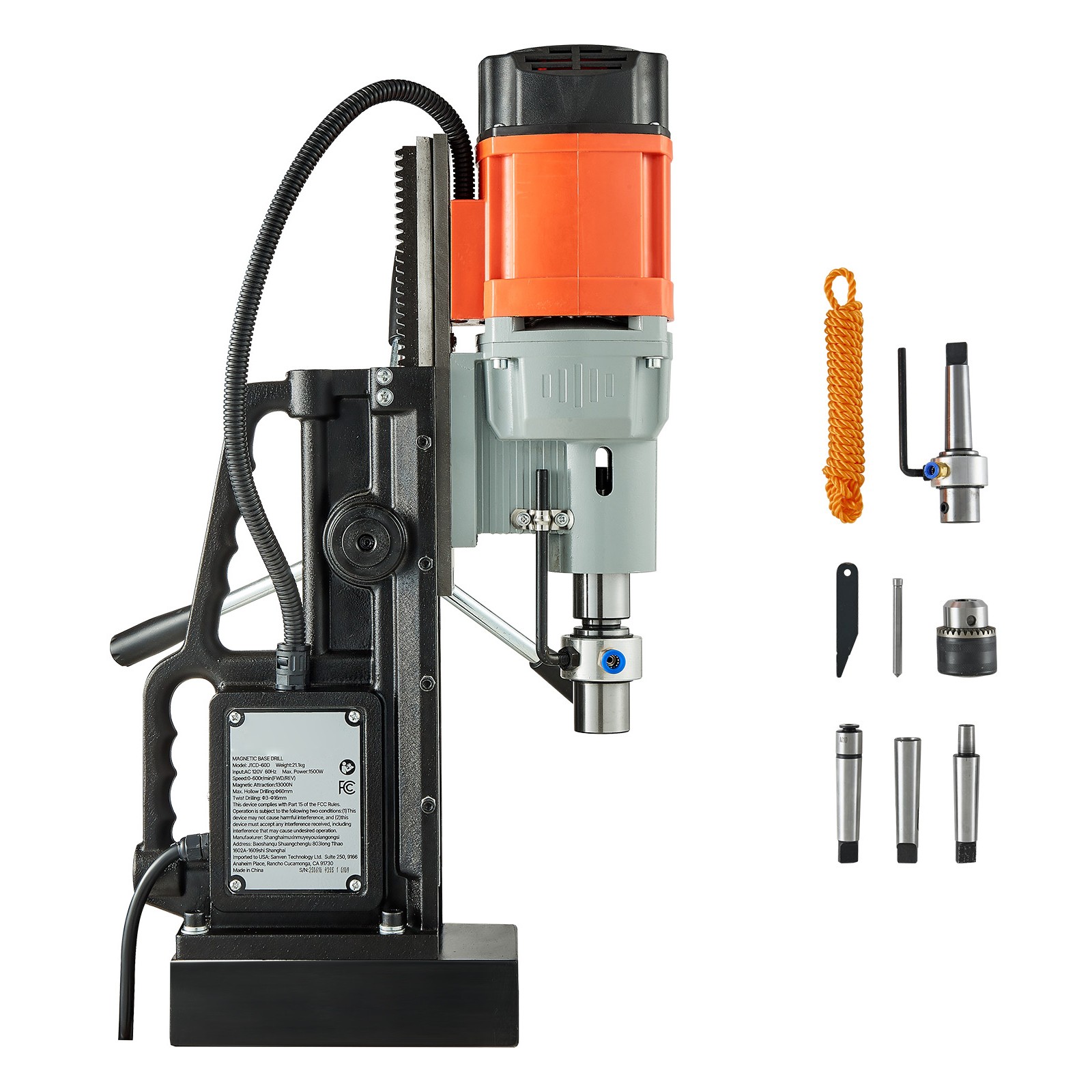 Uimoso Magnetic Drill Press, 1550W, 2.4-inch Drilling Capacity, 0-600 RPM