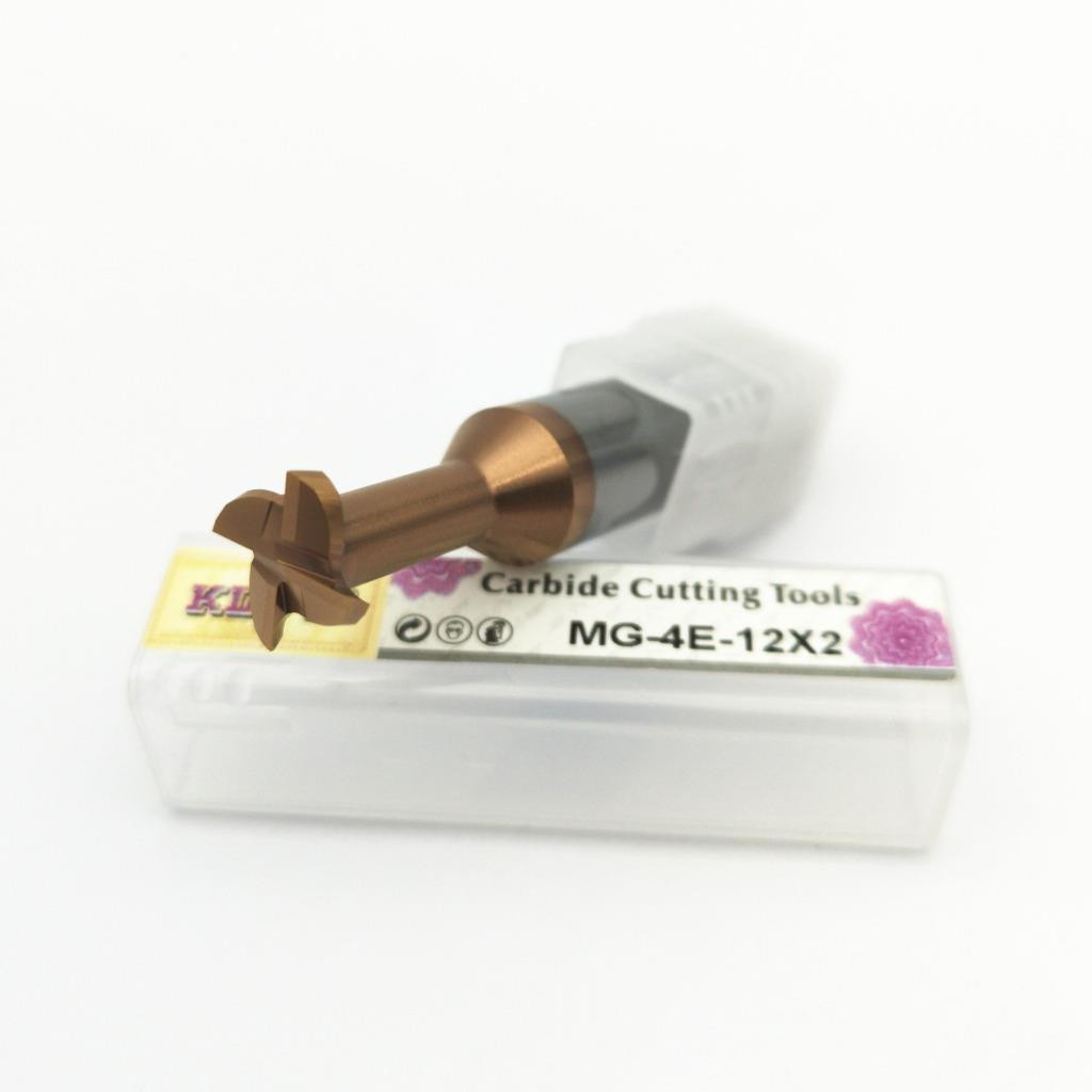 HRC60 TiCN Coated T Slot Keyseat End Milling Cutter Solid Carbide 3mm-12mm
