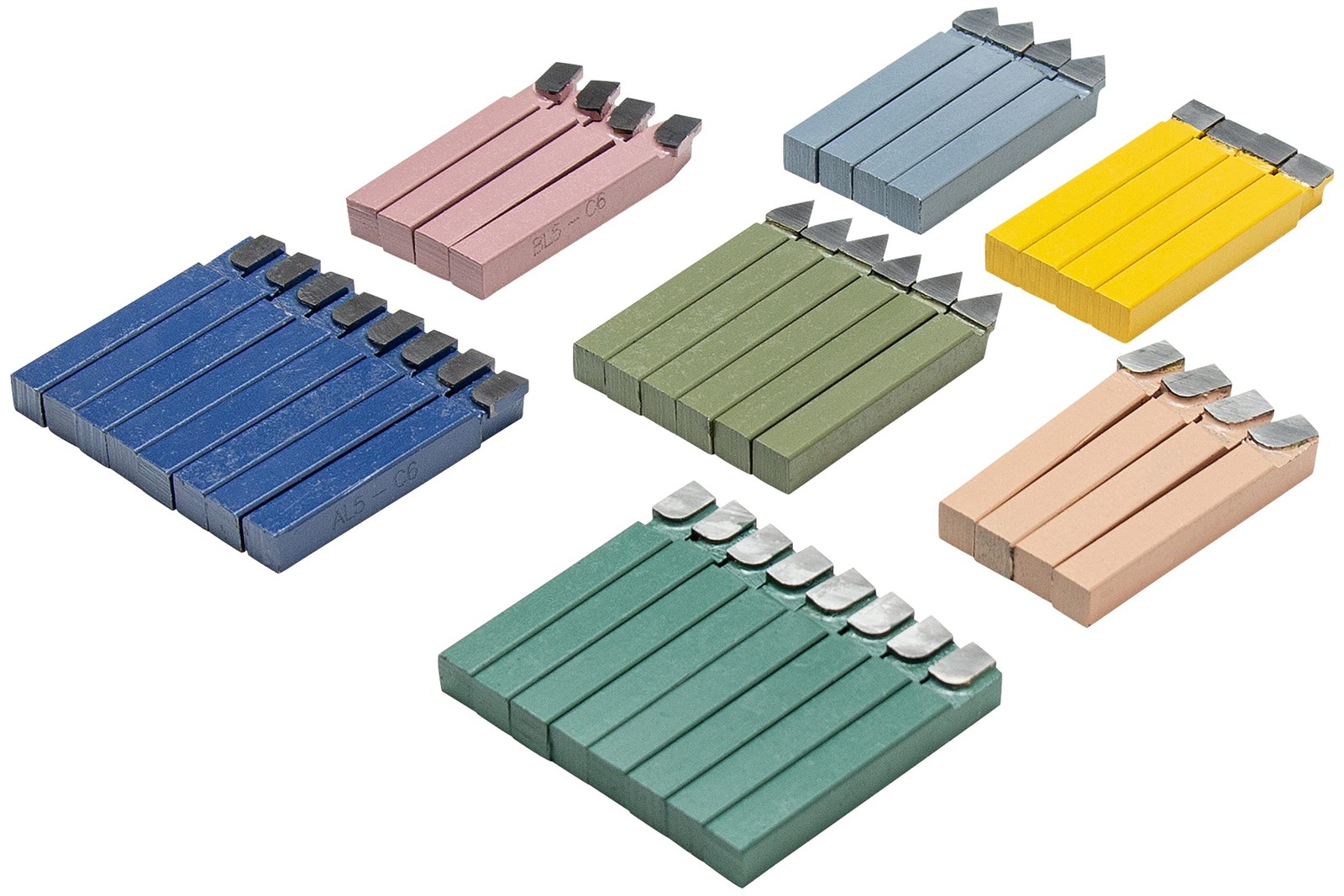 38PCS 5/16″ Metal Lathe Cutting Tools,C-6 Carbide Tip Cutter Tool Coloured