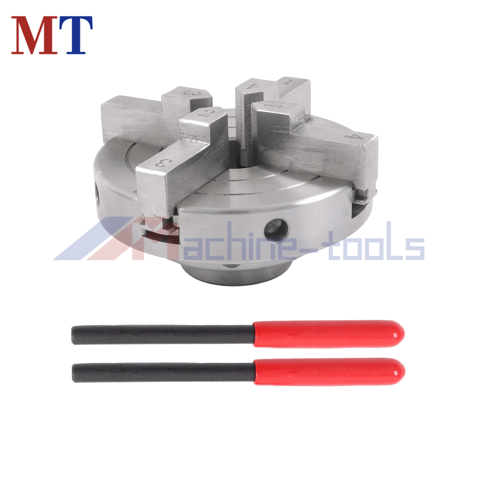 4 Inch Industrial Grade 4 Jaw Lathe Chuck 1×8 TPI Self Centering Thread