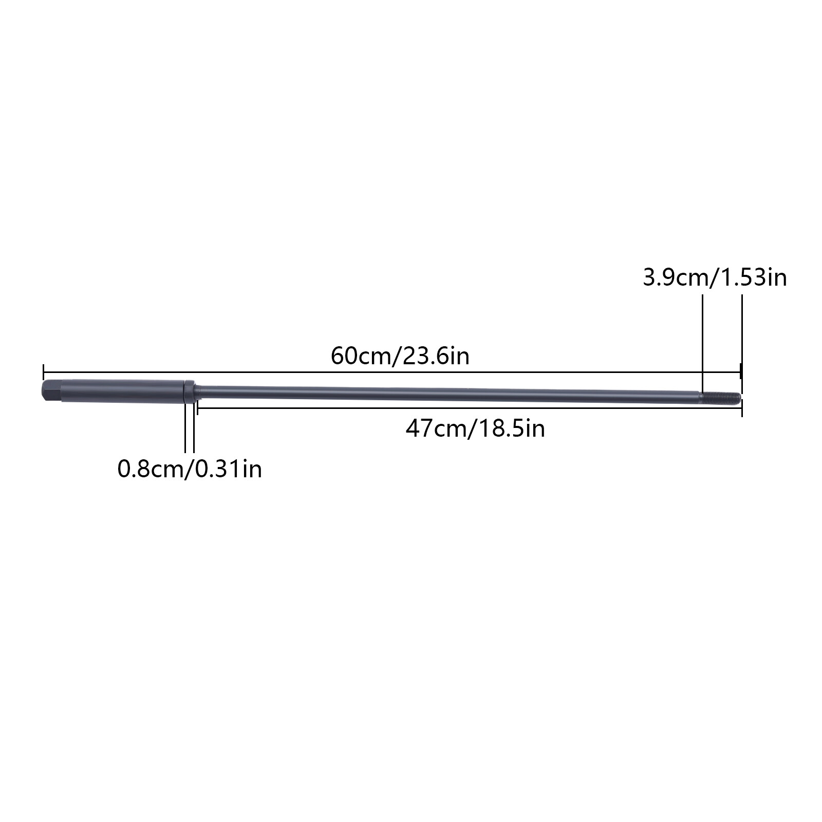 Bridgeport R8 Draw Bar For Milling Machine Parts 7/16 Vertical Mill Handle 600mm