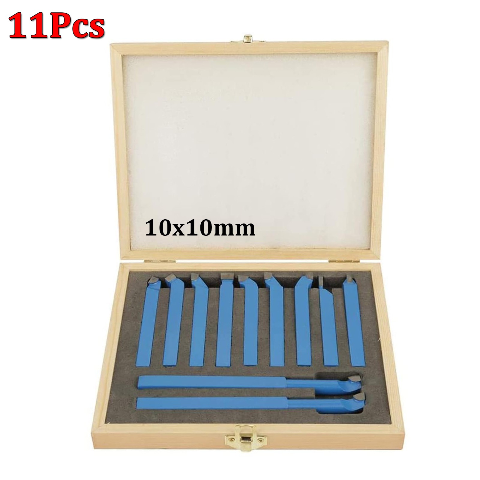 11Pcs 2/5” Carbide Metal Tool Knife Set for Mini Lathe Cutting Turning Tools
