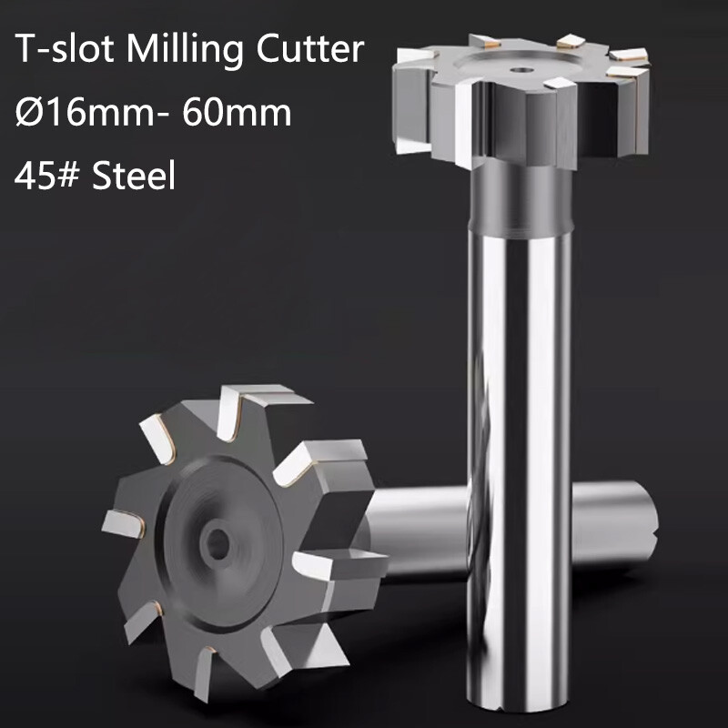 T-slot Milling Cutter Carbide Metalworking Cutter Tool End Mill Ø16mm – 60mm