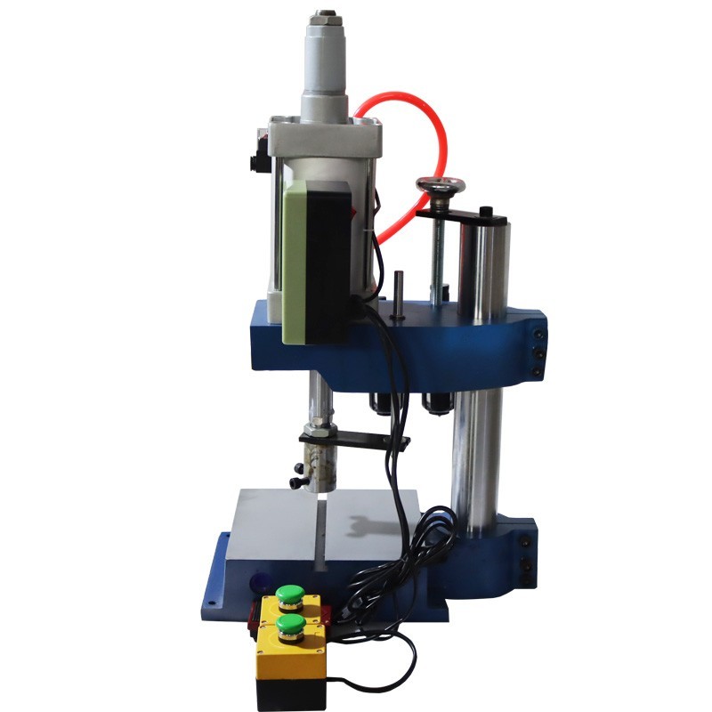 110V 1763Lb Vertical Pneumatic Punch Machine 2 Buttons Controller Adjustbale