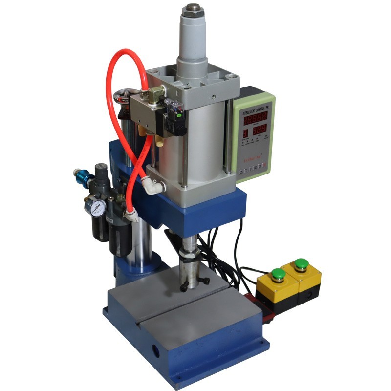 110V 1763Lb Vertical Pneumatic Punch Machine 2 Buttons Controller Adjustbale