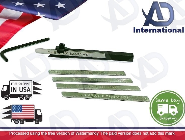 Mini Cut Off Parting Tool Holder With 4 Spare Knurls for Grizzly Small Lathe-USA