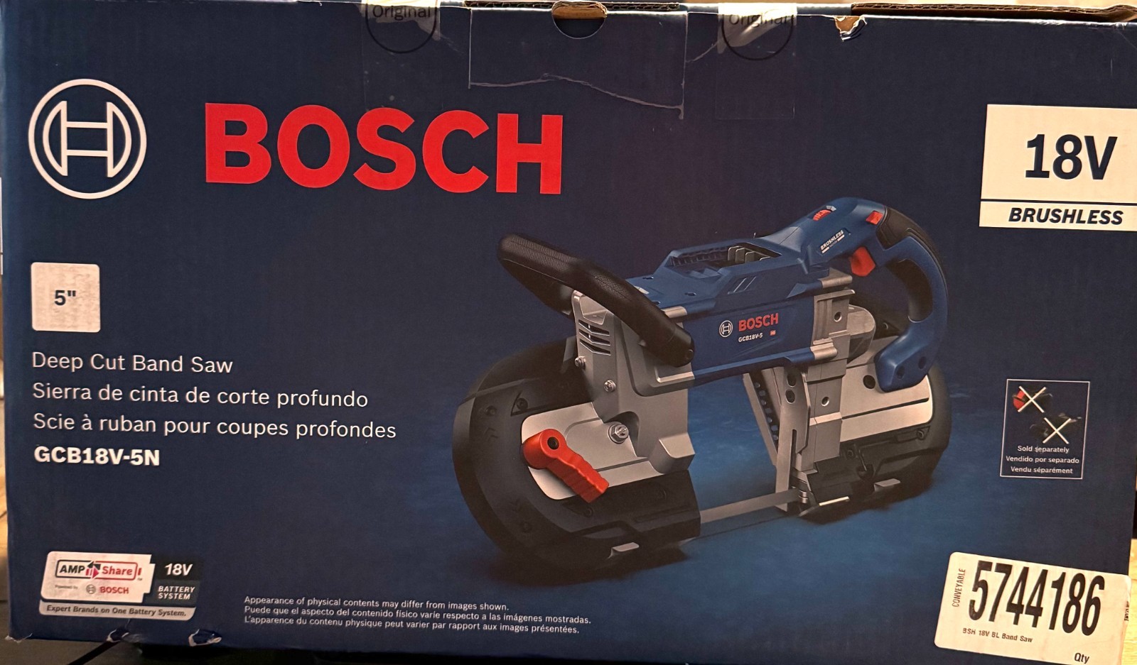 New Bosch 18V 5 Inch Deep Cut Band Saw GCB18V-5N (Bare Tool)