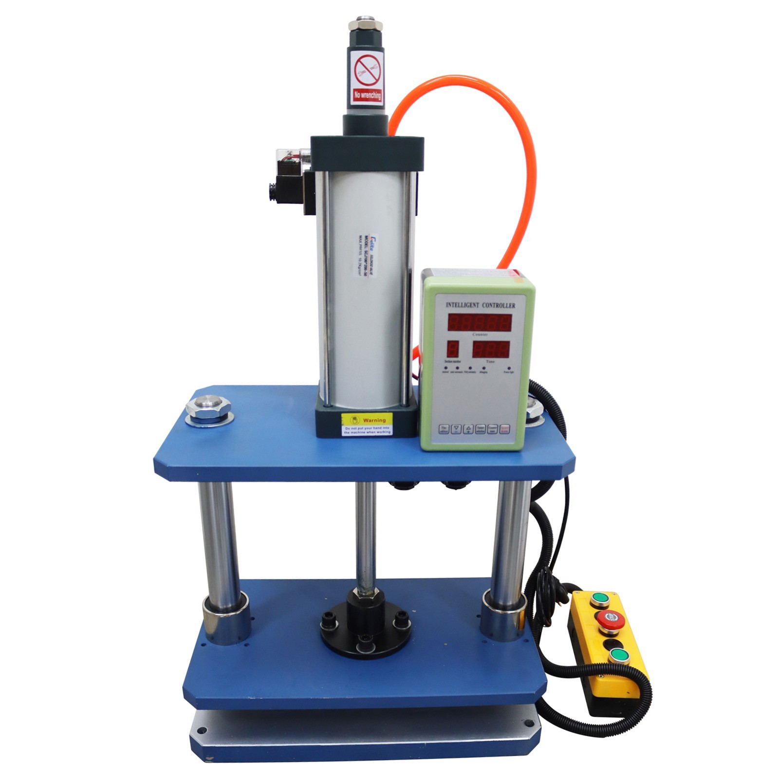 110V 1102lbs Pneumatic Punch Machine with Controller 7.87-1.96in Double-column