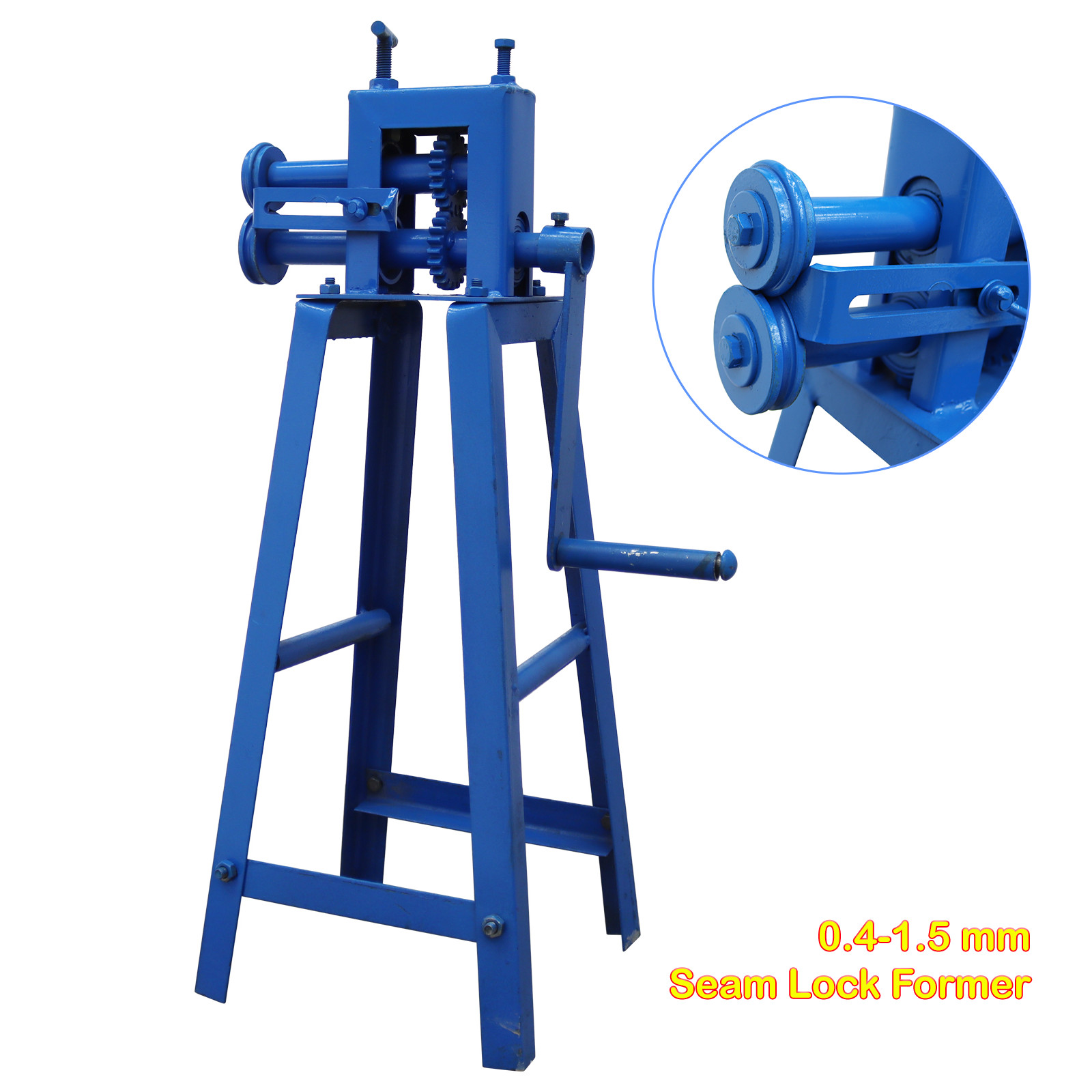 Floor Manual Seam Lock Forming Machine for 0.4-1.5mm Thickness Aluminum Iron