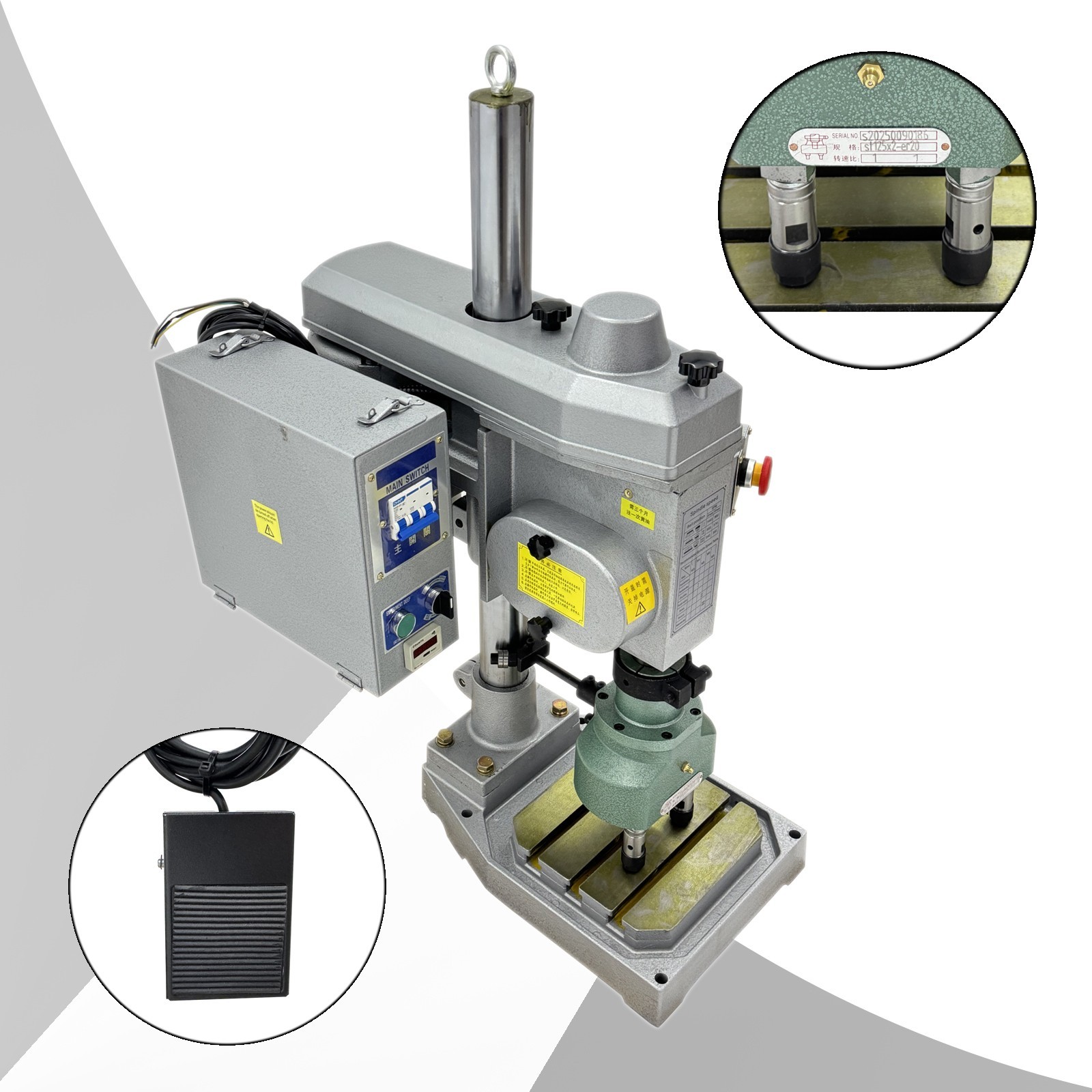 110V 0.75KW M2-M8 Geared Double-Head Tapping Machine B16 Spindle 540/855/1445rpm