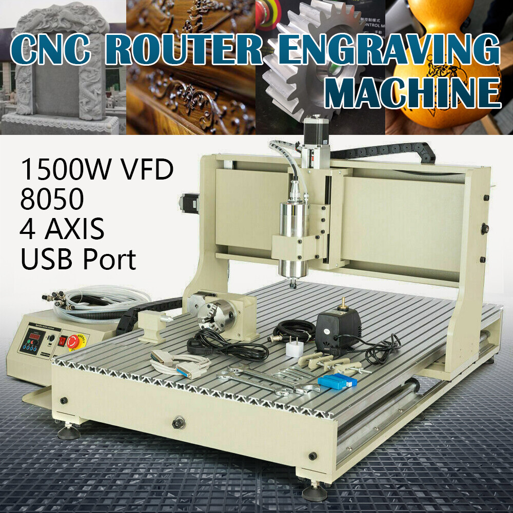 USB 3/4 Axis 6040/6090 CNC Router Engraver VFD Engraving Milling Machine Cutter