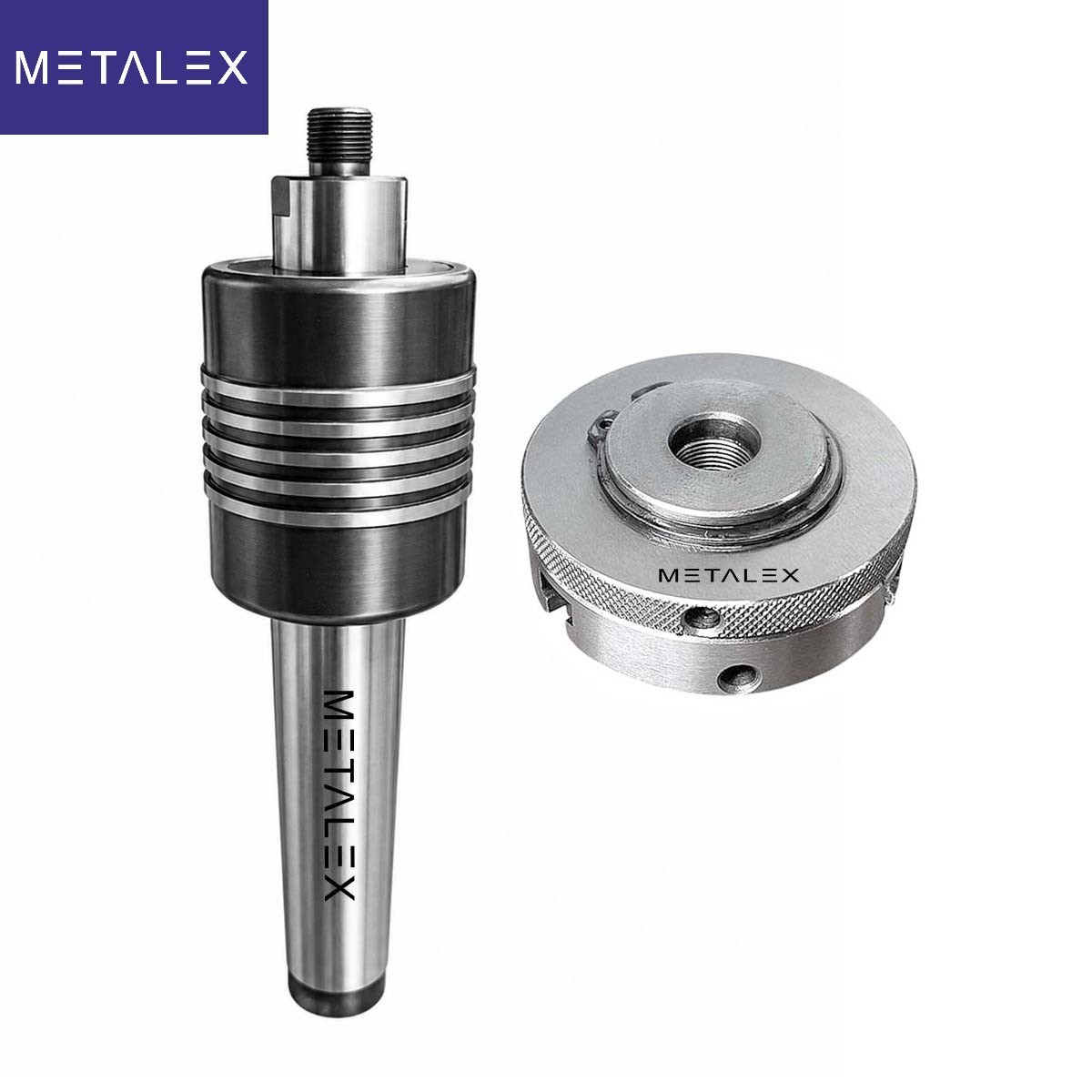 2-1/2″ 3 Jaw 2.5″ Self Centering Lathe Chuck MT4 Heavy Duty Revolving Center USA