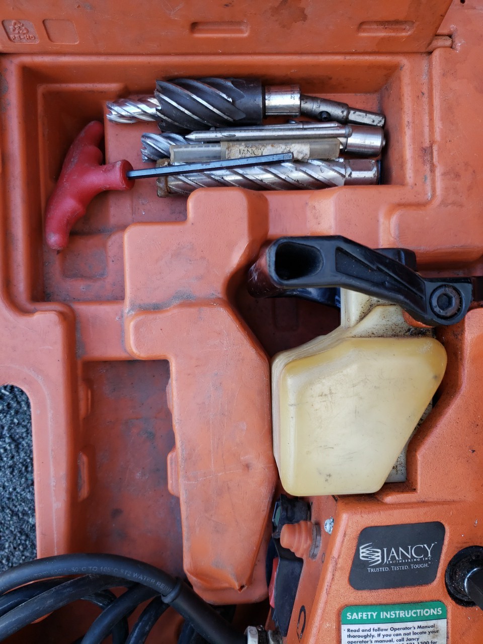 JHM Slugger Holemaker II Magnetic Drill With Case And Bits