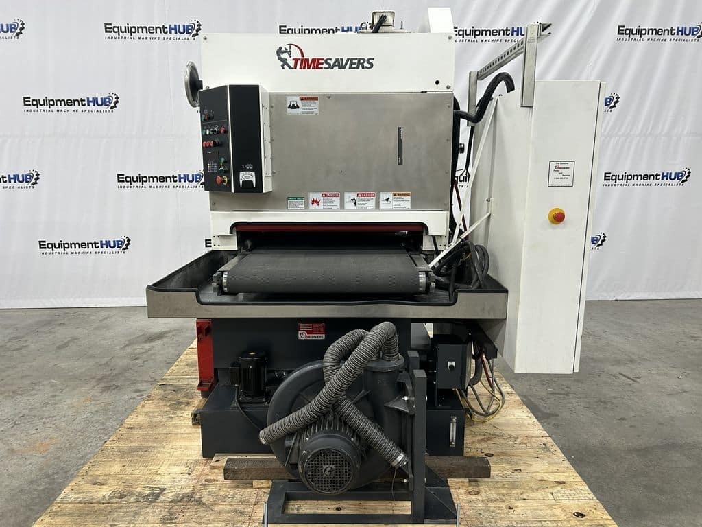 Timesavers LYNX 37MWT-D-60 37″ Wet Wide Belt Finishing / Deburring Machine (2…