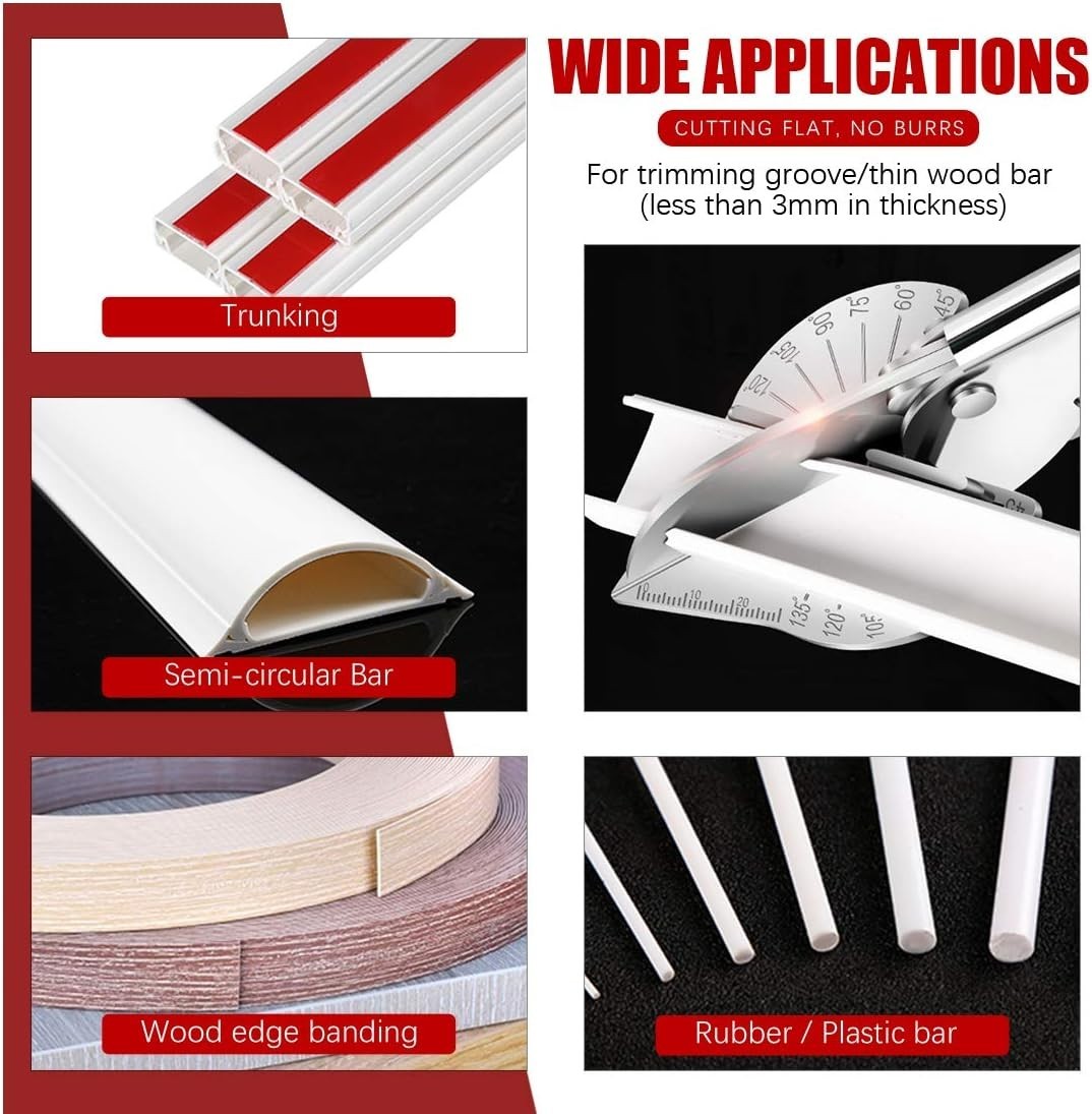 Multi Angle Miter Shear Cutter for 45 to 135 Degree Cuts with Replacement Blades