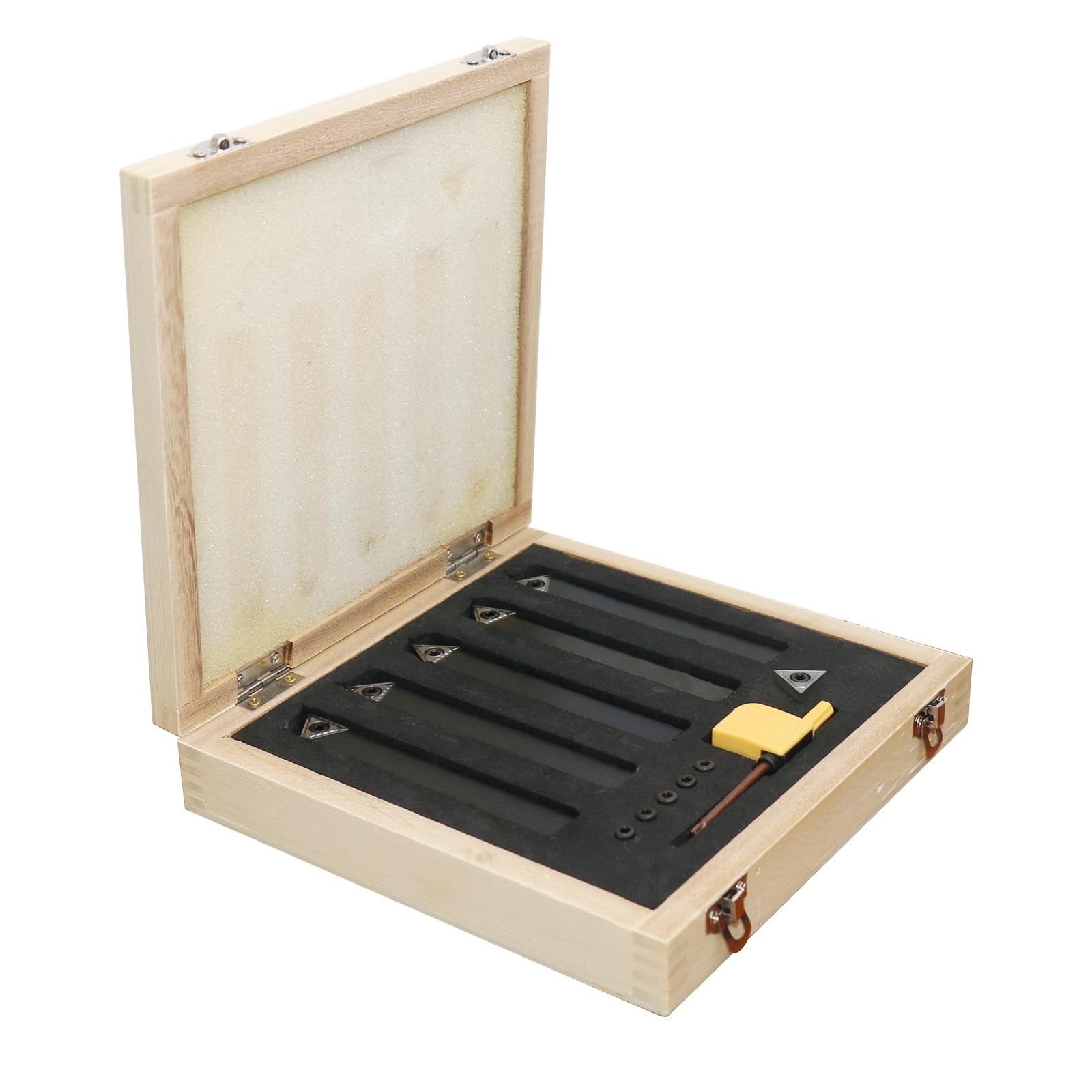 Metal Lathe Cutting Tools 1/2 Inch Carbide Bit Set Indexable Turning Kit 5 PCS