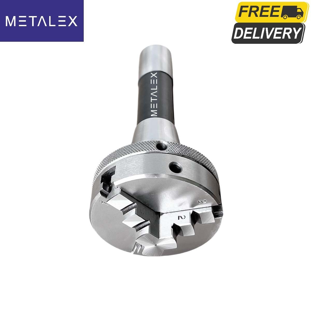 2-1/2″ 3 Jaw 2.5″ Self Centering Mini Small Baby Lathe Chuck Set R8 Shank Arbor