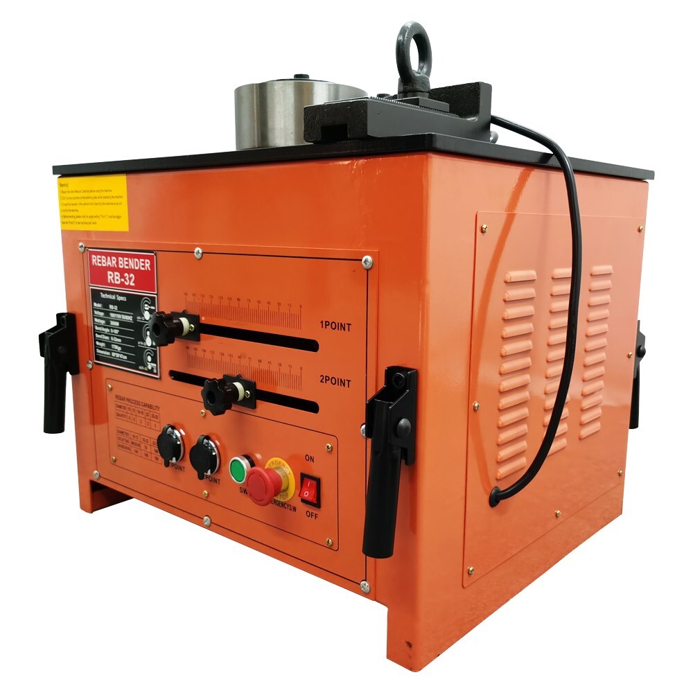 110V Electric Hydraulic Rebar Bender Steel Bar Bending Machine 6-32mm