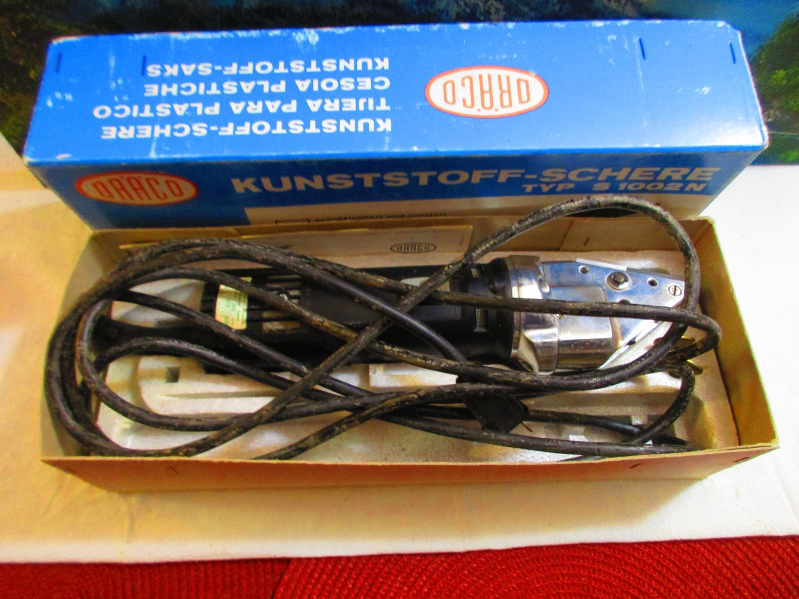 Vintage DRACO German Plastic Shear Type S 1002N Electric Corded in Original Box